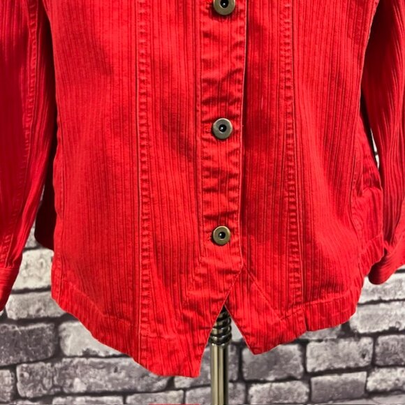 Coldwater Creek Red Button Down Jacket Size 18W - Picture 4 of 10